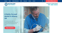 Desktop Screenshot of nicholsonfamilydental.com